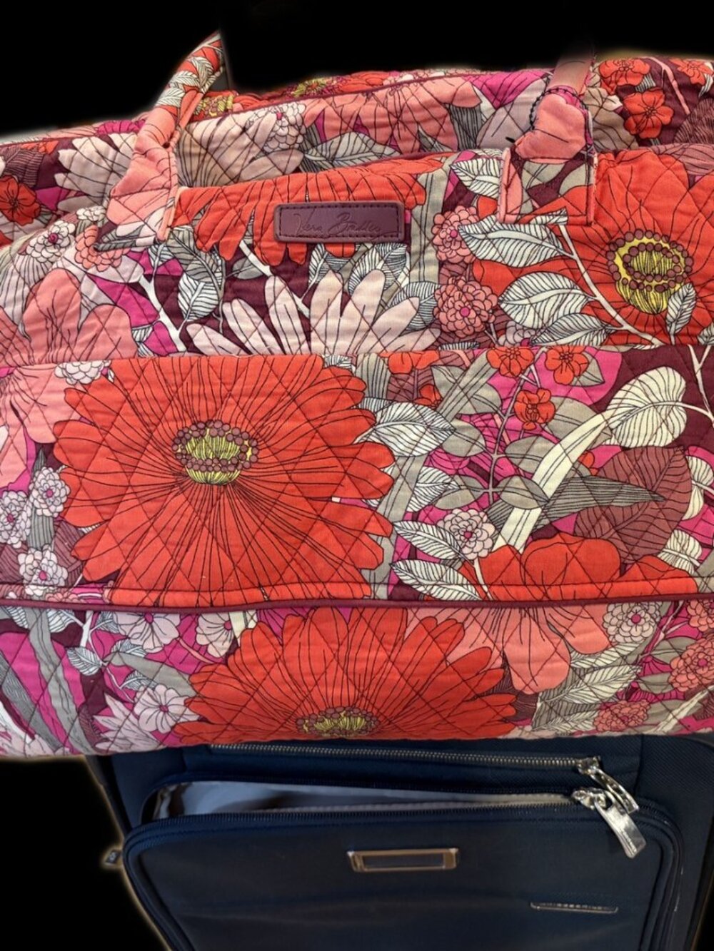 Vera Bradley Weekender Travel Bag Bohemian Blooms Trolley Strap Luggage Strap